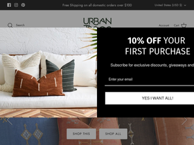 urbantroos.com homepage screenshot