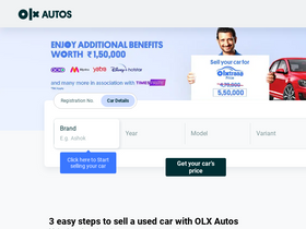 'olxautos.in' screenshot