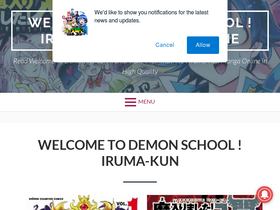 'welcometodemonschoolmanga.com' screenshot