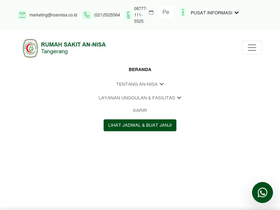 'rsannisa.co.id' screenshot