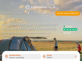'campsites.co.uk' screenshot