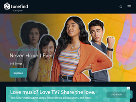 'tunefind.com' screenshot