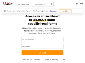 'uslegalforms.com' screenshot