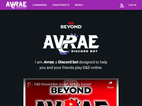 'avrae.io' screenshot