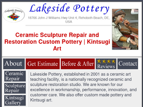'lakesidepottery.com' screenshot