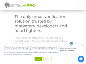 'emailhippo.com' screenshot