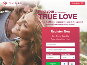 'findbride.com' screenshot