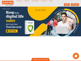 'quickheal.com' screenshot