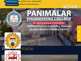 'panimalar.ac.in' screenshot