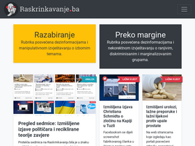 'raskrinkavanje.ba' screenshot