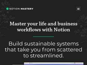 'notionmastery.com' screenshot