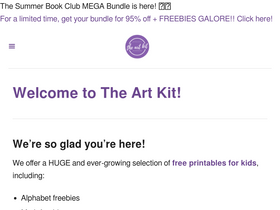 'theartkitblog.com' screenshot