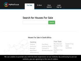 'myroof.co.za' screenshot