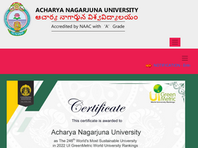 'nagarjunauniversity.ac.in' screenshot