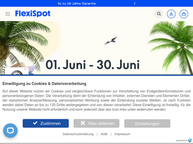 'flexispot.de' screenshot