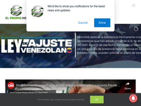 'elpropio.net' screenshot