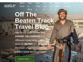 'againstthecompass.com' screenshot