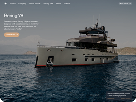'beringyachts.com' screenshot