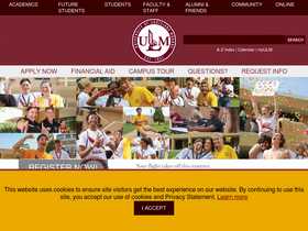 'ulm.edu' screenshot