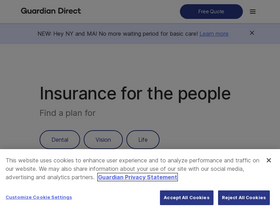 'guardiandirect.com' screenshot