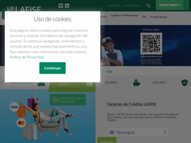 'lafise.com' screenshot