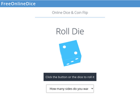 'freeonlinedice.com' screenshot