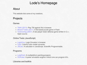 'lodev.org' screenshot