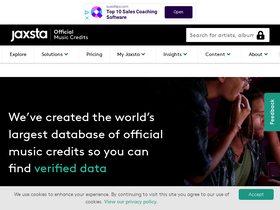 'jaxsta.com' screenshot