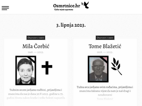 'osmrtnice.hr' screenshot