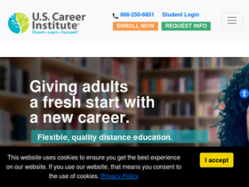 'uscareerinstitute.edu' screenshot