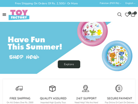 The Toy Factory website screenshot