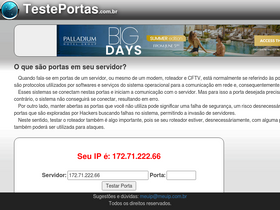 'testeportas.com.br' screenshot
