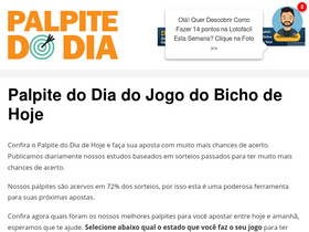 'palpitedodia.com.br' screenshot