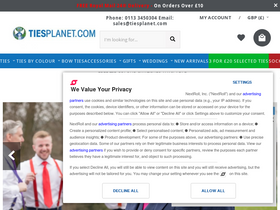 'tiesplanet.com' screenshot