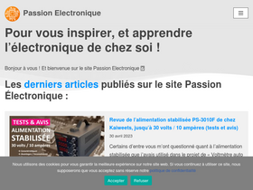 'passionelectronique.fr' screenshot