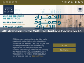 'iccrom.org' screenshot