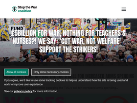 'stopwar.org.uk' screenshot