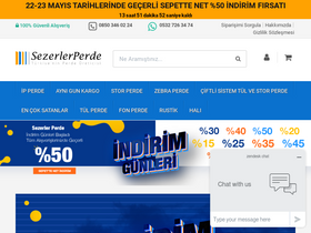 'sezerlerperde.com' screenshot