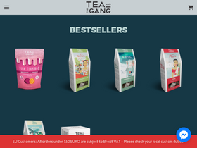Tea and the gang homepage screenshot