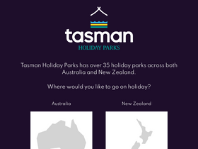 'tasmanholidayparks.com' screenshot
