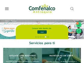 'comfenalcoantioquia.com.co' screenshot