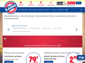 'karnsfoods.com' screenshot