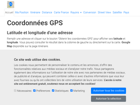 'coordonnees-gps.fr' screenshot