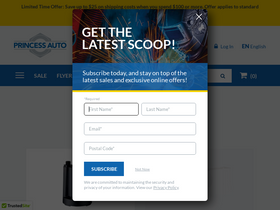 'princessauto.com' screenshot