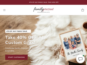 familypresent homepage screenshot