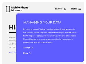 'mobilephonemuseum.com' screenshot