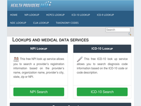 'healthprovidersdata.com' screenshot