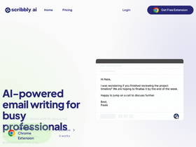 Scribbly - Transform email writing with AI-driven, style-adapting, professional-grade suggestions.