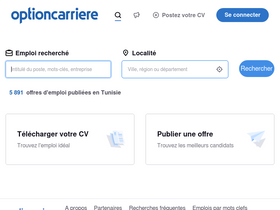 'optioncarriere.tn' screenshot