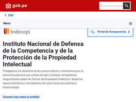'indecopi.gob.pe' screenshot